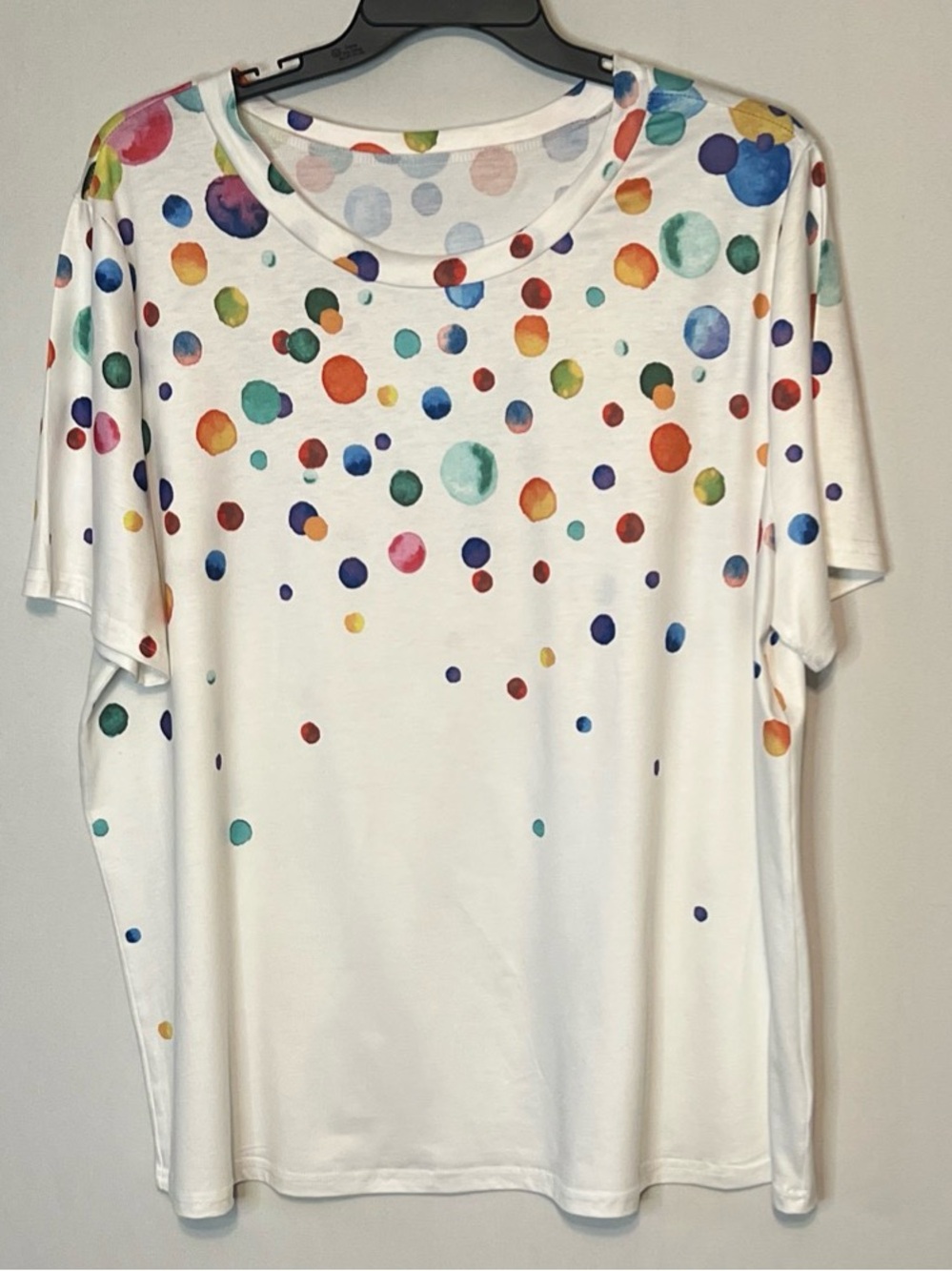 Women’s Top Blouse Size 3X Whimsical Colorful Sphere Graphic Design.